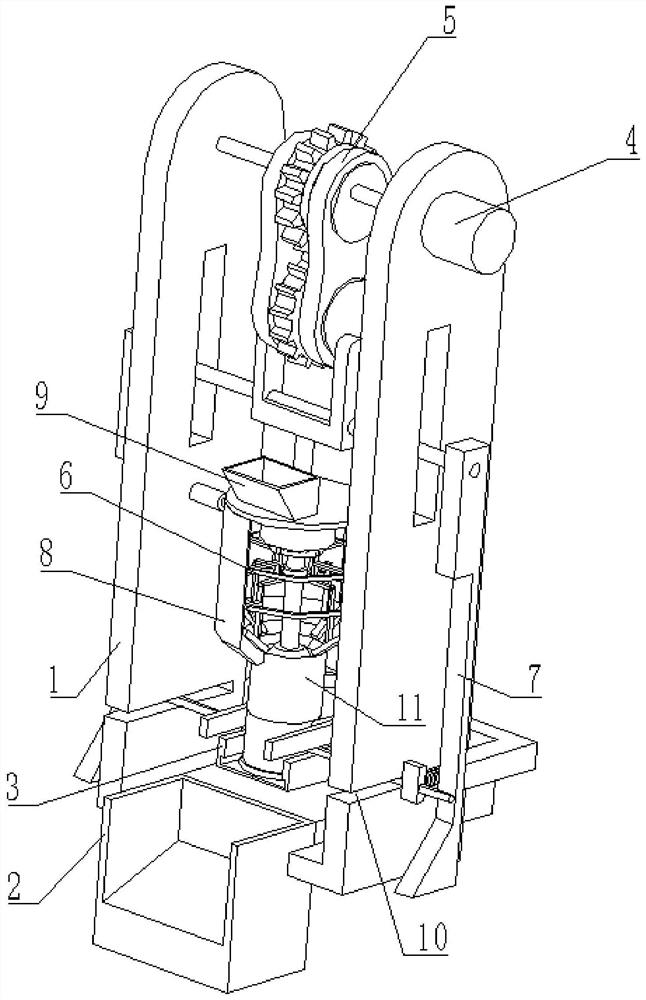 Extrusion device capable of automatically feeding and discharging