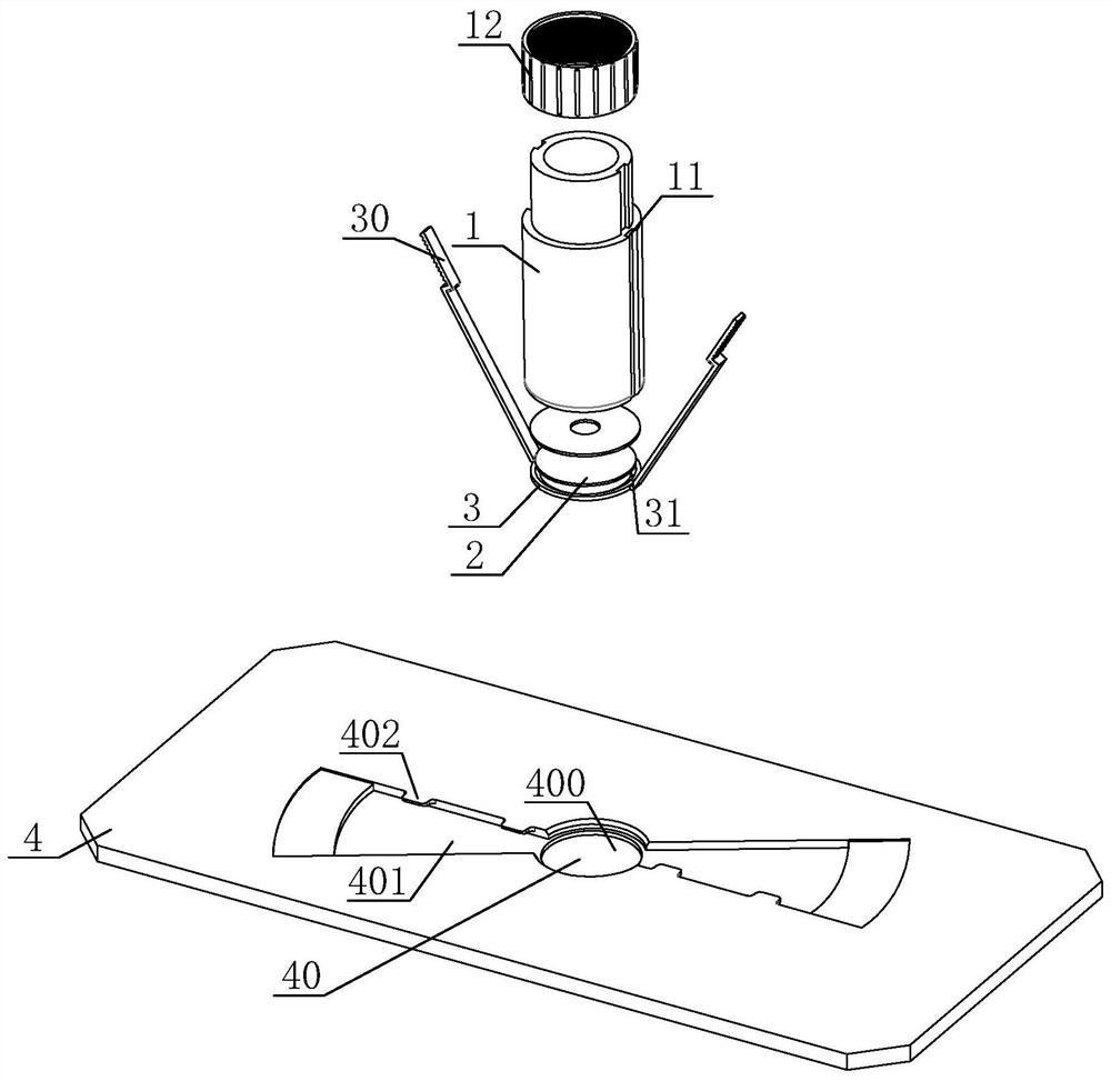 Slide making assembly for horizontal centrifugal liquid-based thin-layer cell machine