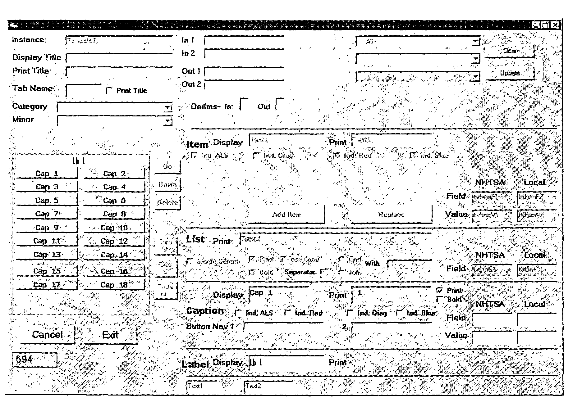 Customizable handheld computer data collection and report generation software