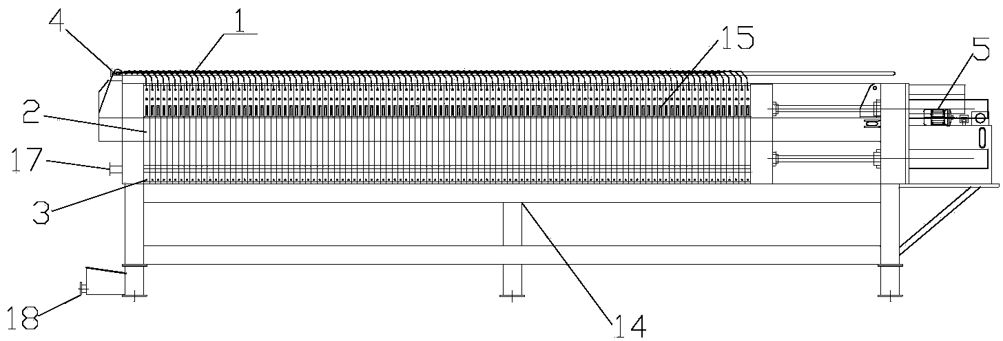 Electrodialysis oxidation method diaphragm sheet frame sludge dewatering machine