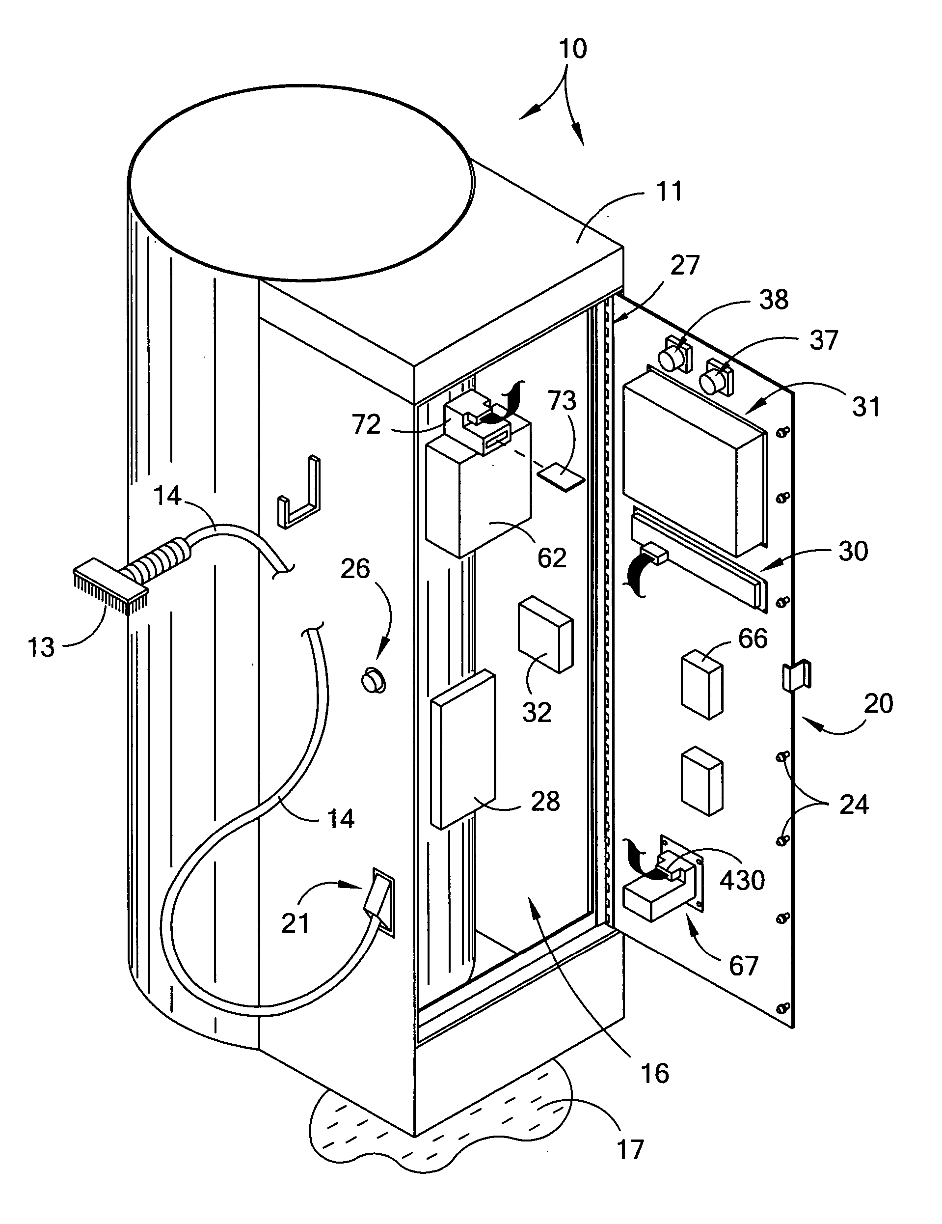 Multiple service vending machine with unitized pricing and proportionalized analog display