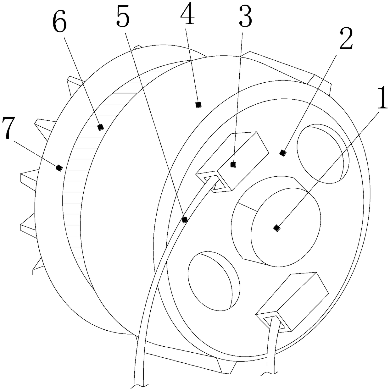 Wiring connection device for pin slot segmented busbar in generator set