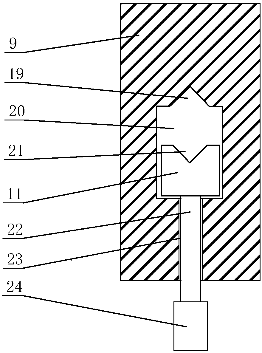 Bending device for fixing rod in spine vertebral pedicle and working method of bending device