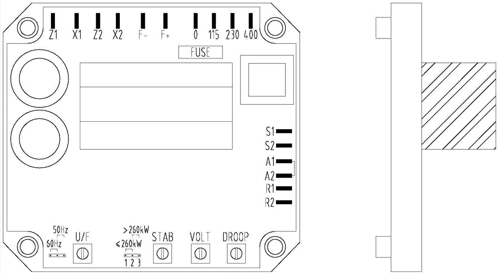 High-efficiency excitation generator automatic voltage regulator