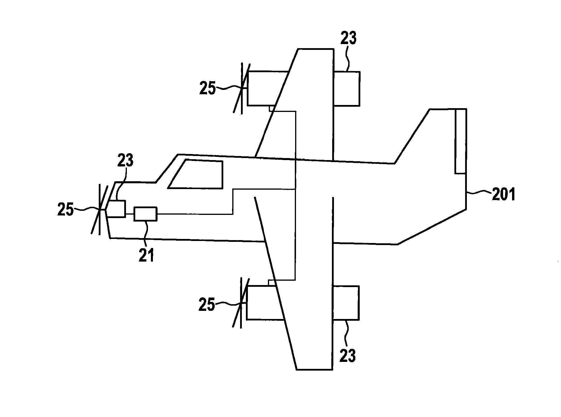 Emergency operating mode for a piston engine in an airplane