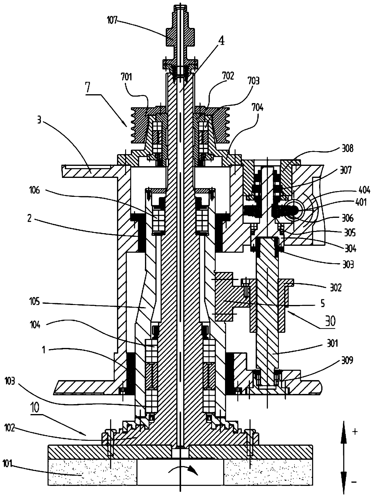 Spindle feeding device of double-surface grinding machine