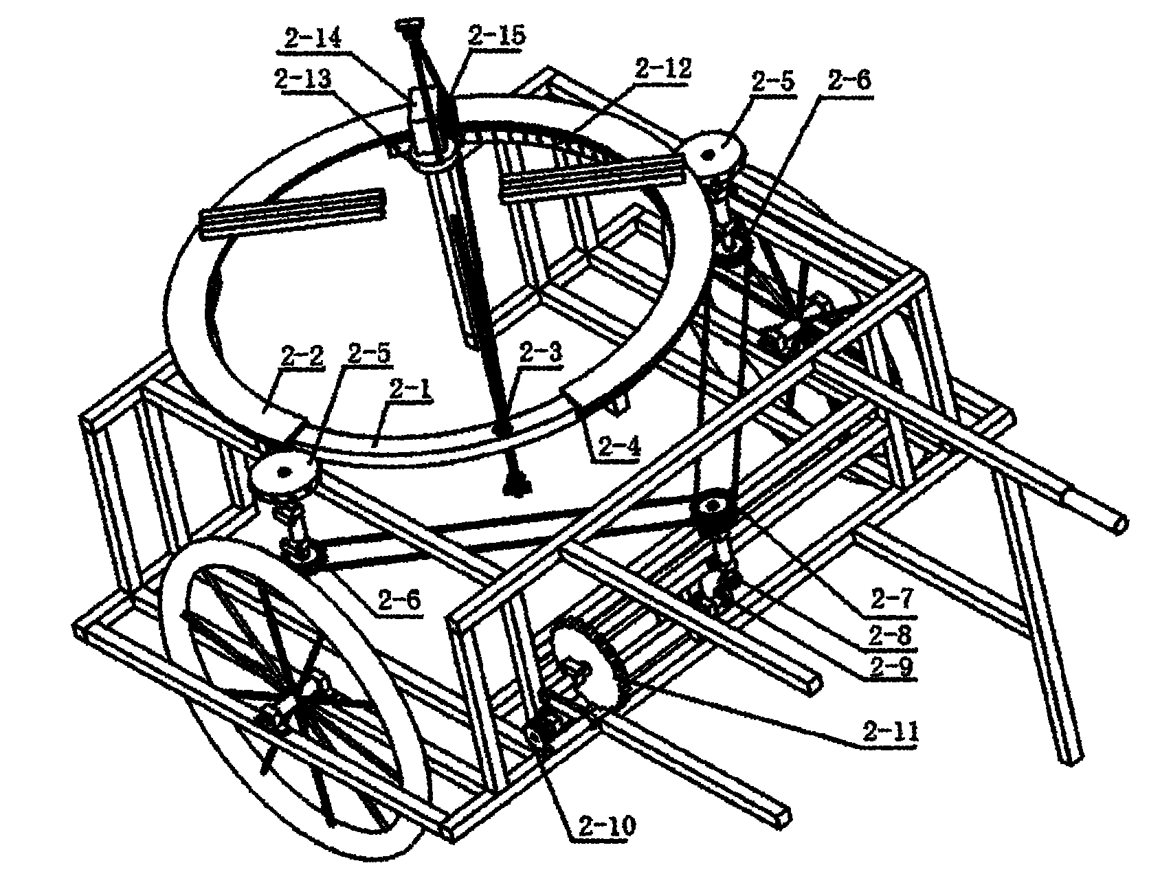 Rotary transmission mechanism of tree white-coating machine