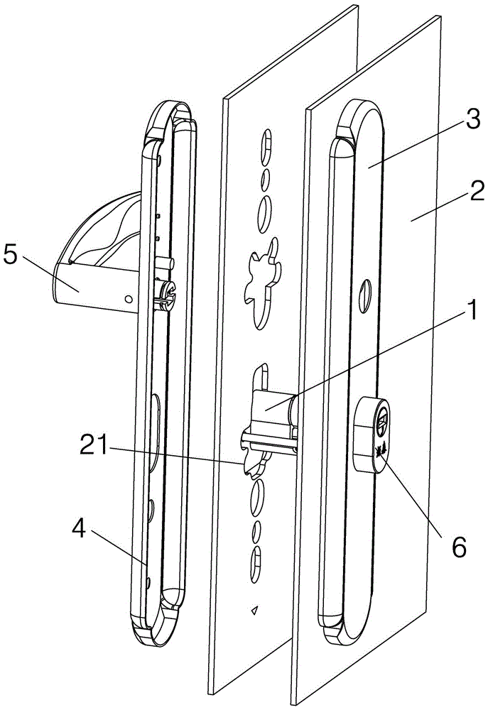 Mortise lock for adjustable explosion-proof cover