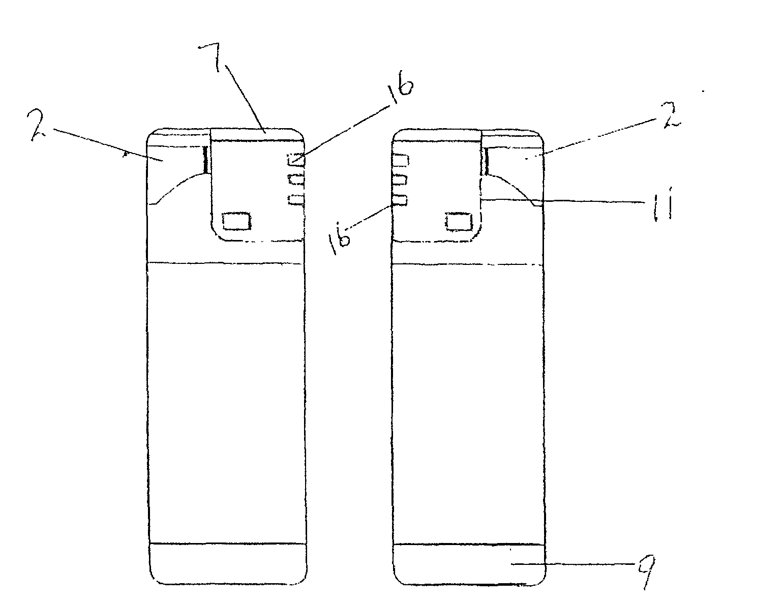 Method for manufacturing battery lighter