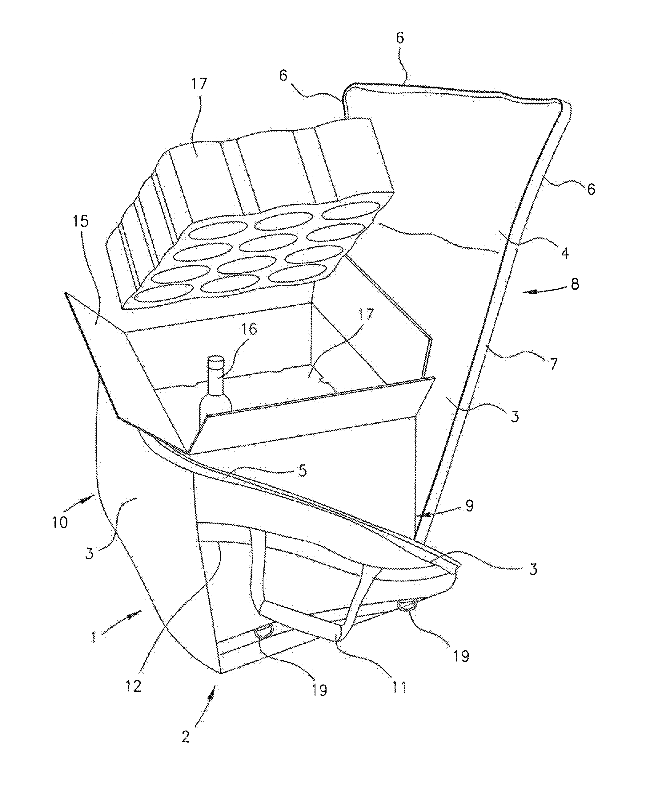 Travel Container for Transporting Of Beverage Containers