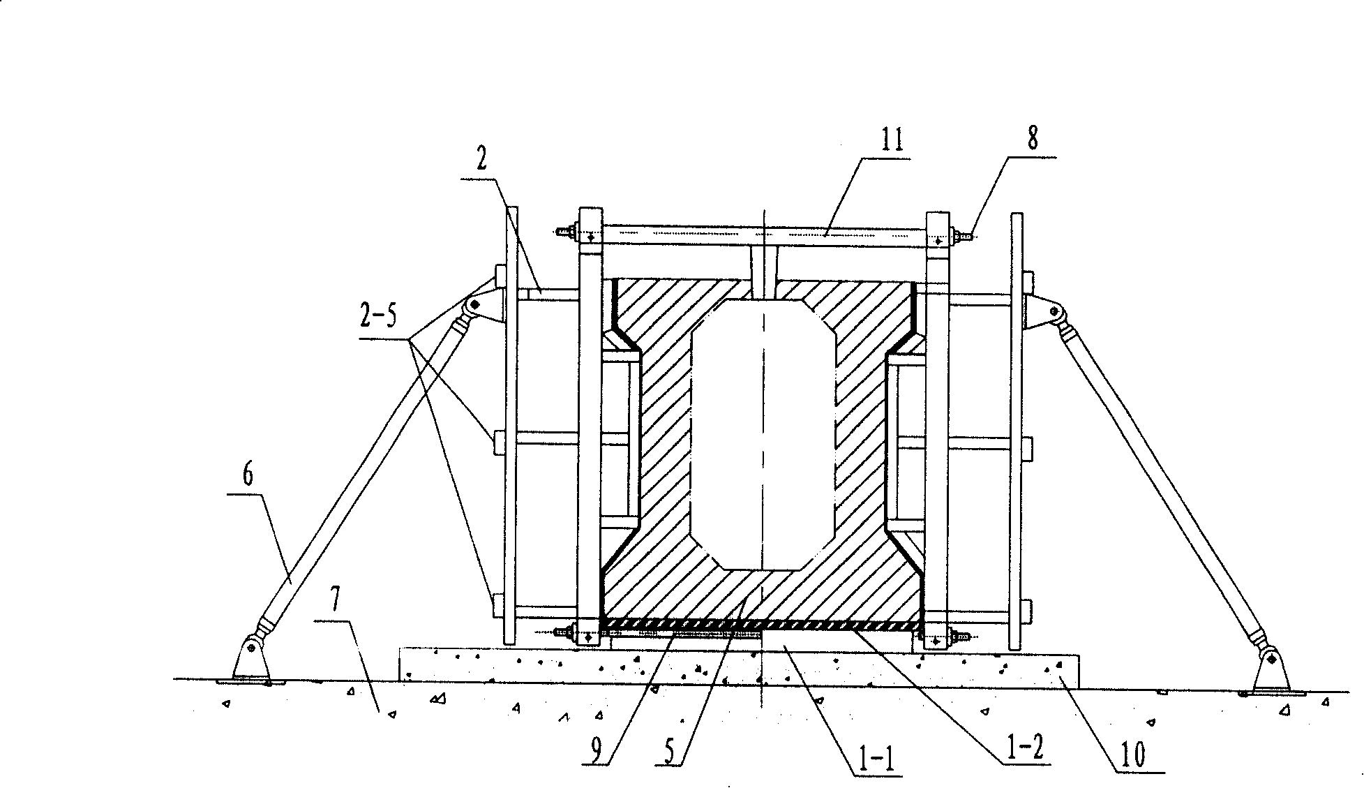 Curvature radius adjustable prefabricated box-beam mold and construction method thereof