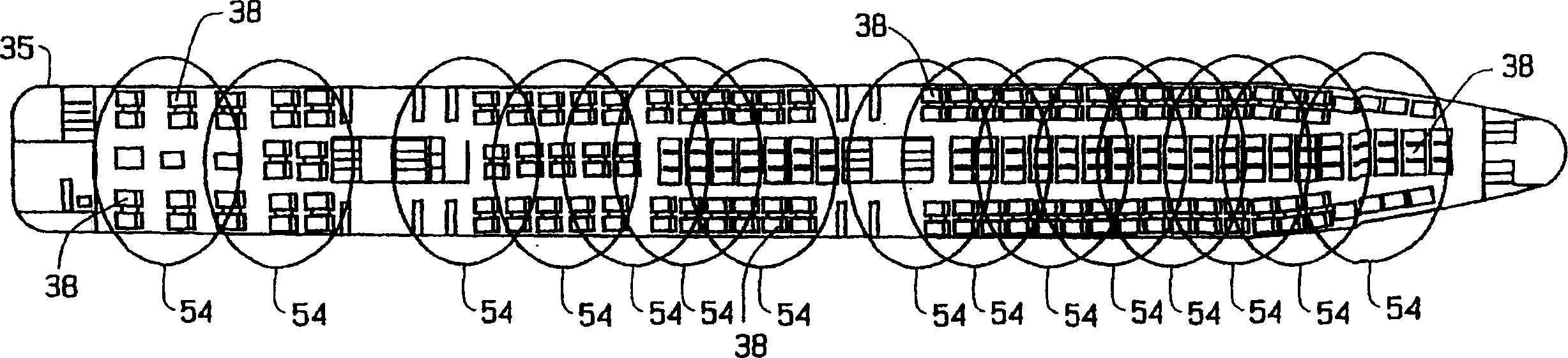 Broadband wireless distribution system for mobile platform interior