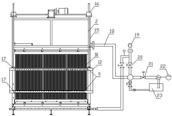 Water treatment method and device of directional self-repairing flat-plate ceramic membrane assembly