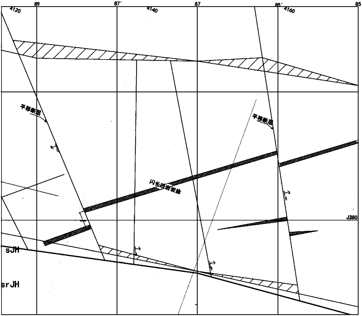 Method of delineating boundary of metal ore deposit affected by secondary fracture structure