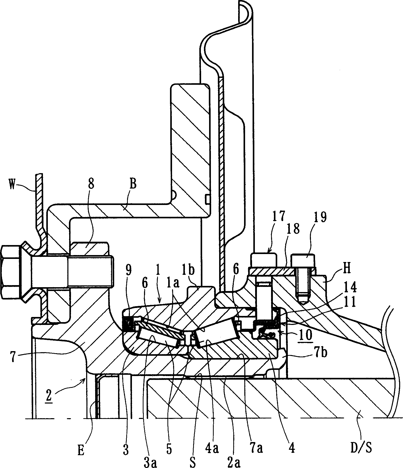 Rolling bearing for a wheel of vehicle and a semi-float type bearing apparatus having it