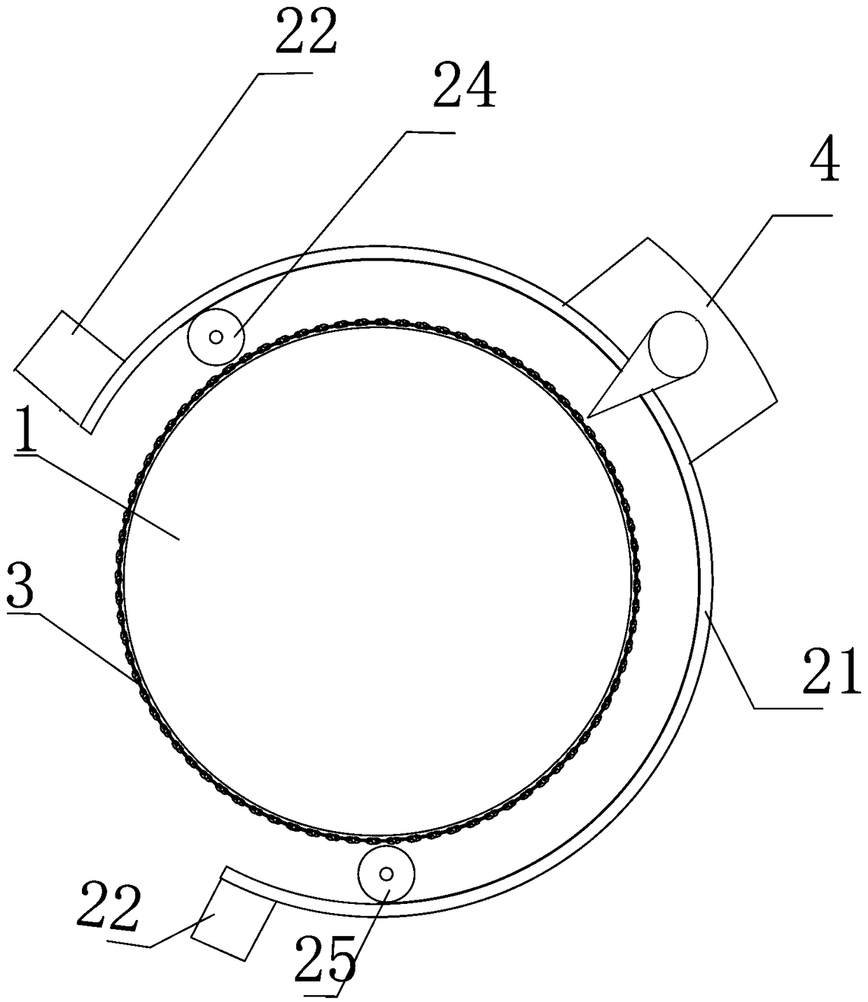 Automatic welding machine device and welding method of 360-degree pipeline