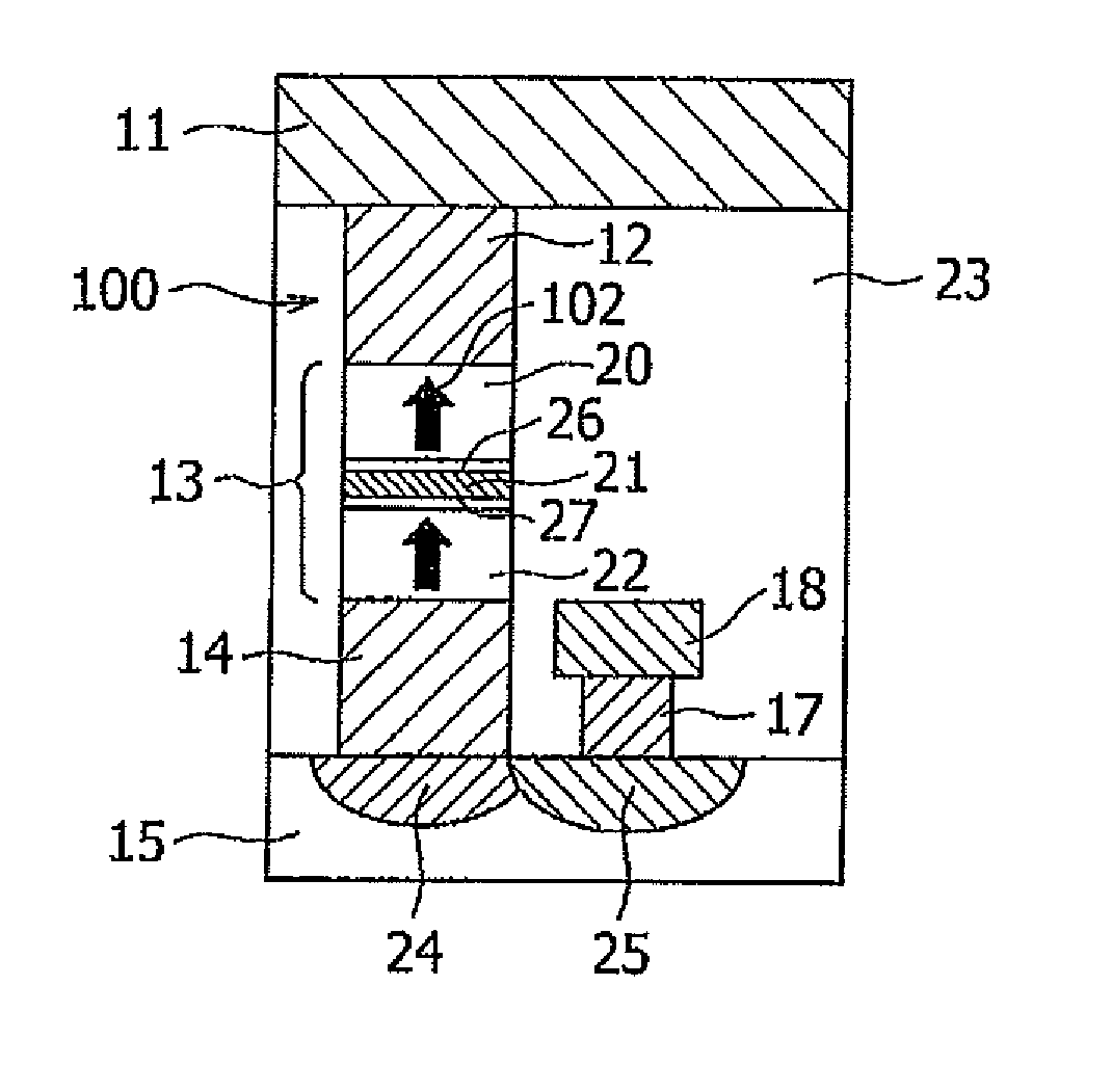 Magnetoresistance element and storage device using the same