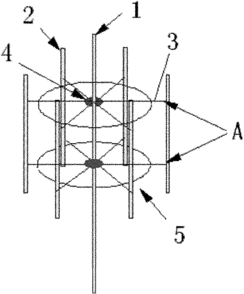 Circumferential inhaul cable structure of vertical axis wind turbine