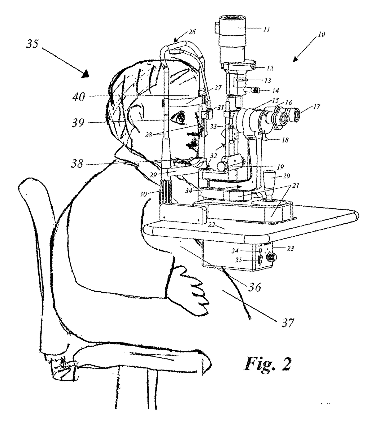 Shortened Slit Lamp Microscope