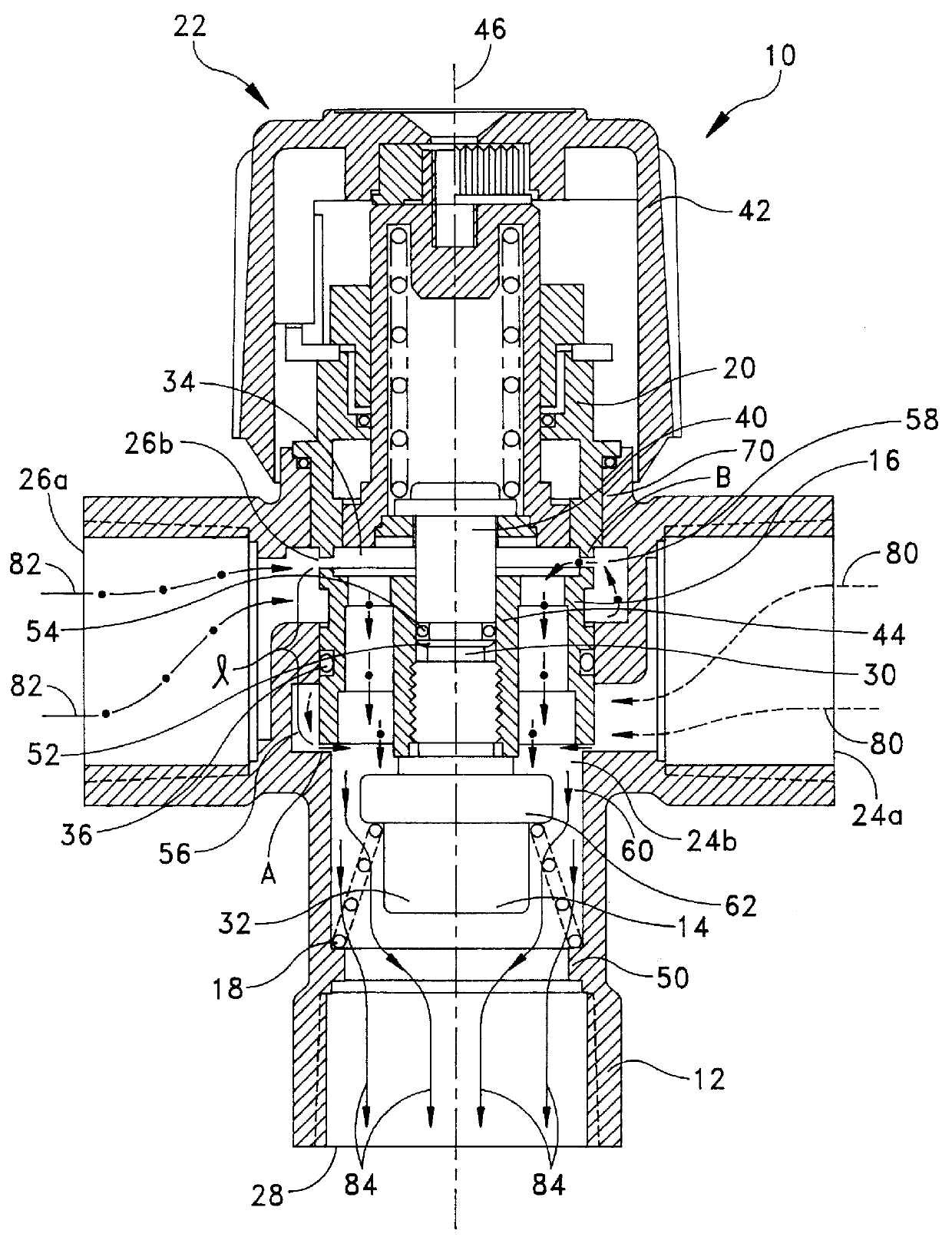 Thermostatic mixing valve