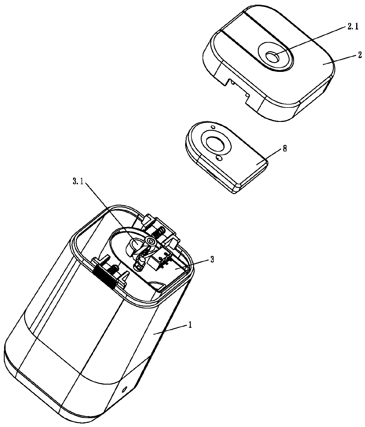 Safety lock structure of electric pencil sharpener