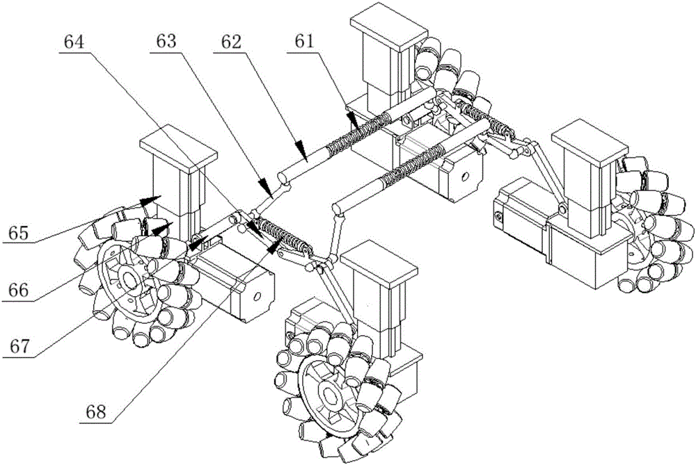 Damping and stabilizing mechanism for omni-directional mobile platform