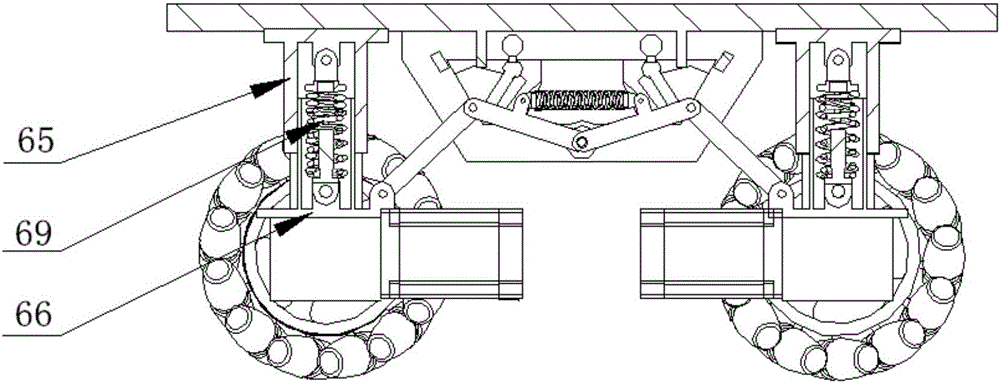 Damping and stabilizing mechanism for omni-directional mobile platform