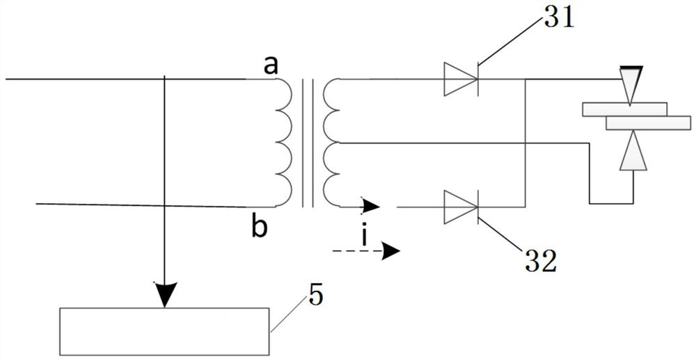 Fault detection circuit and method for inverter resistance welding secondary rectification module