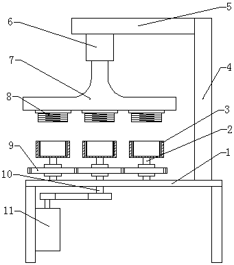 Copper sleeve centrifugal casting device