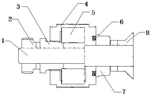 Cutting machine tool cutter mounting part structure