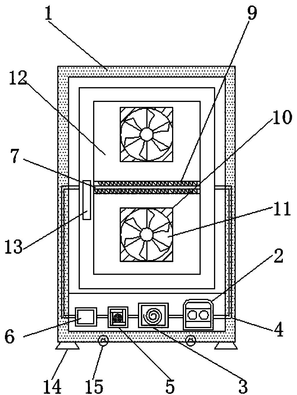 Convenient-to-move power cabinet with heat dissipation function