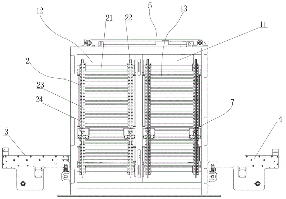 Position-adjustable automatic vertical baking furnace