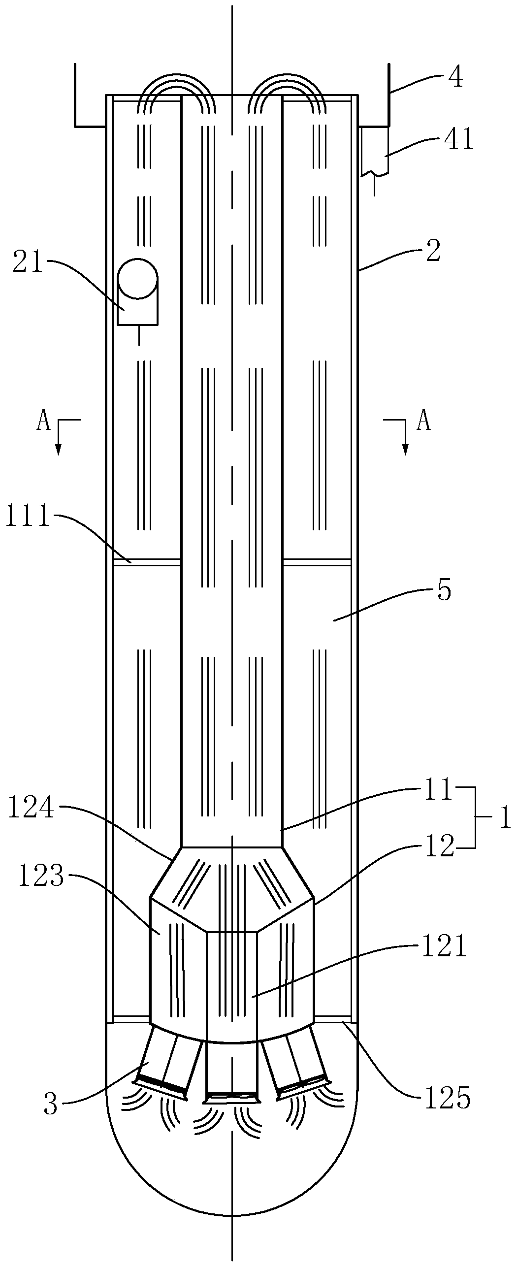 Energy-saving quenching launder