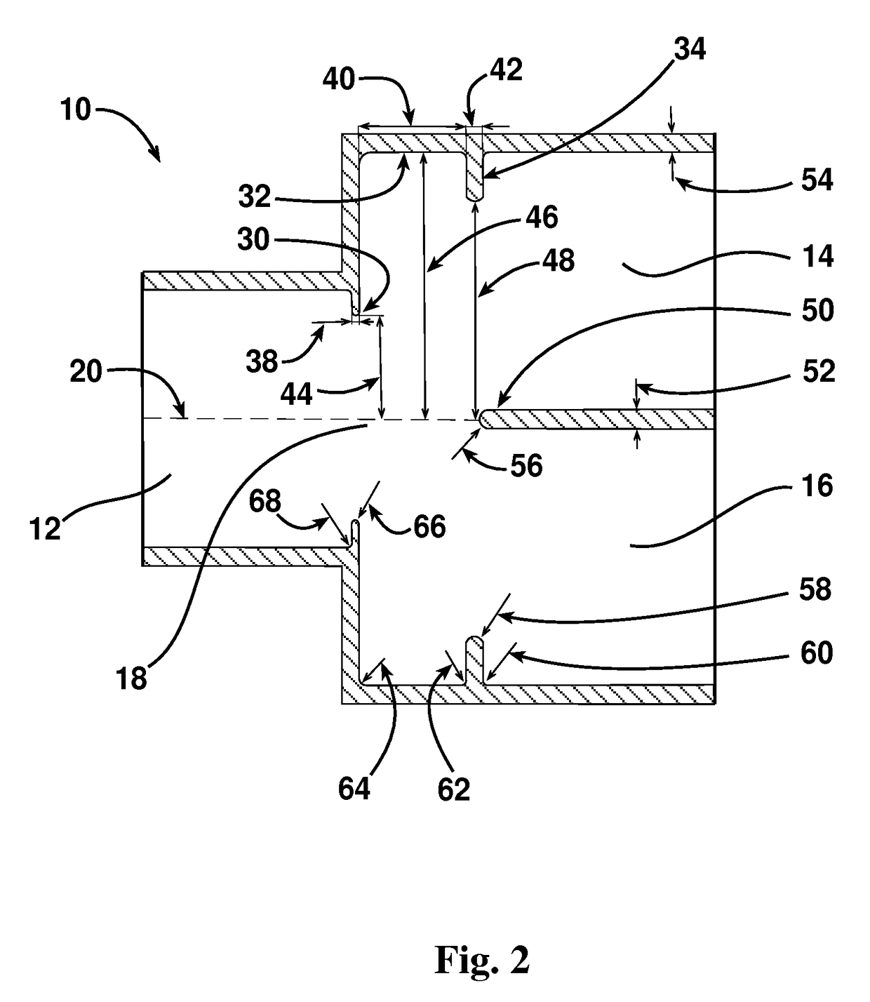 Compact folded Y-junction waveguide