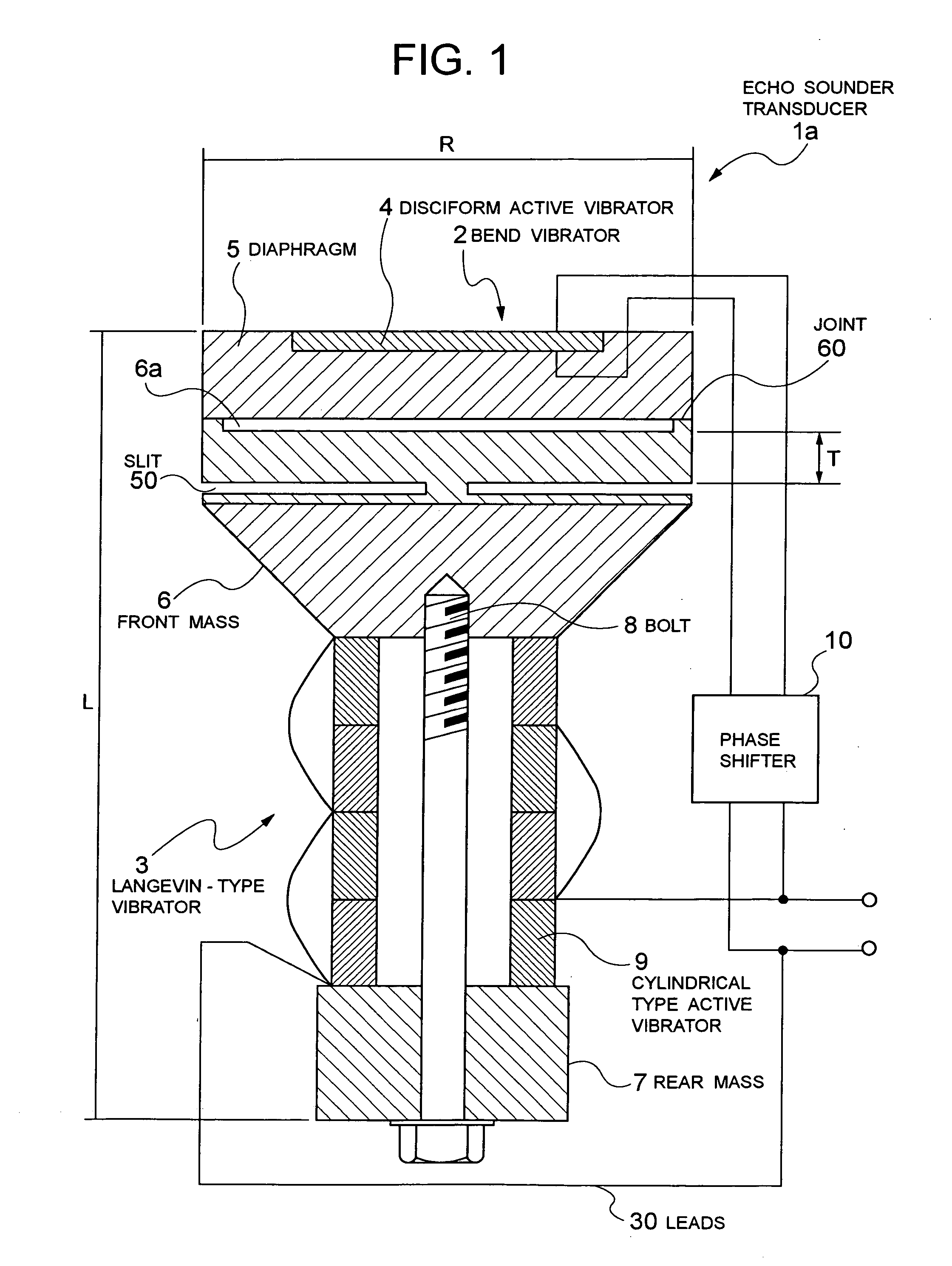 Echo sounder transducer