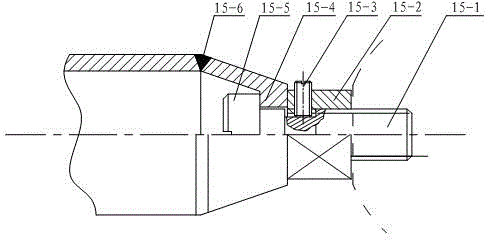 Cross threads arranged in nut and production process thereof