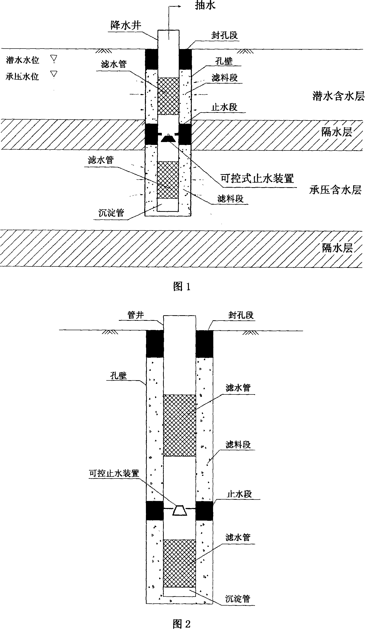 Controllable one-well lamina precipitation construction method