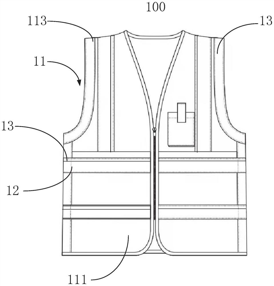 Traffic garment, light control method thereof and computer readable storage medium