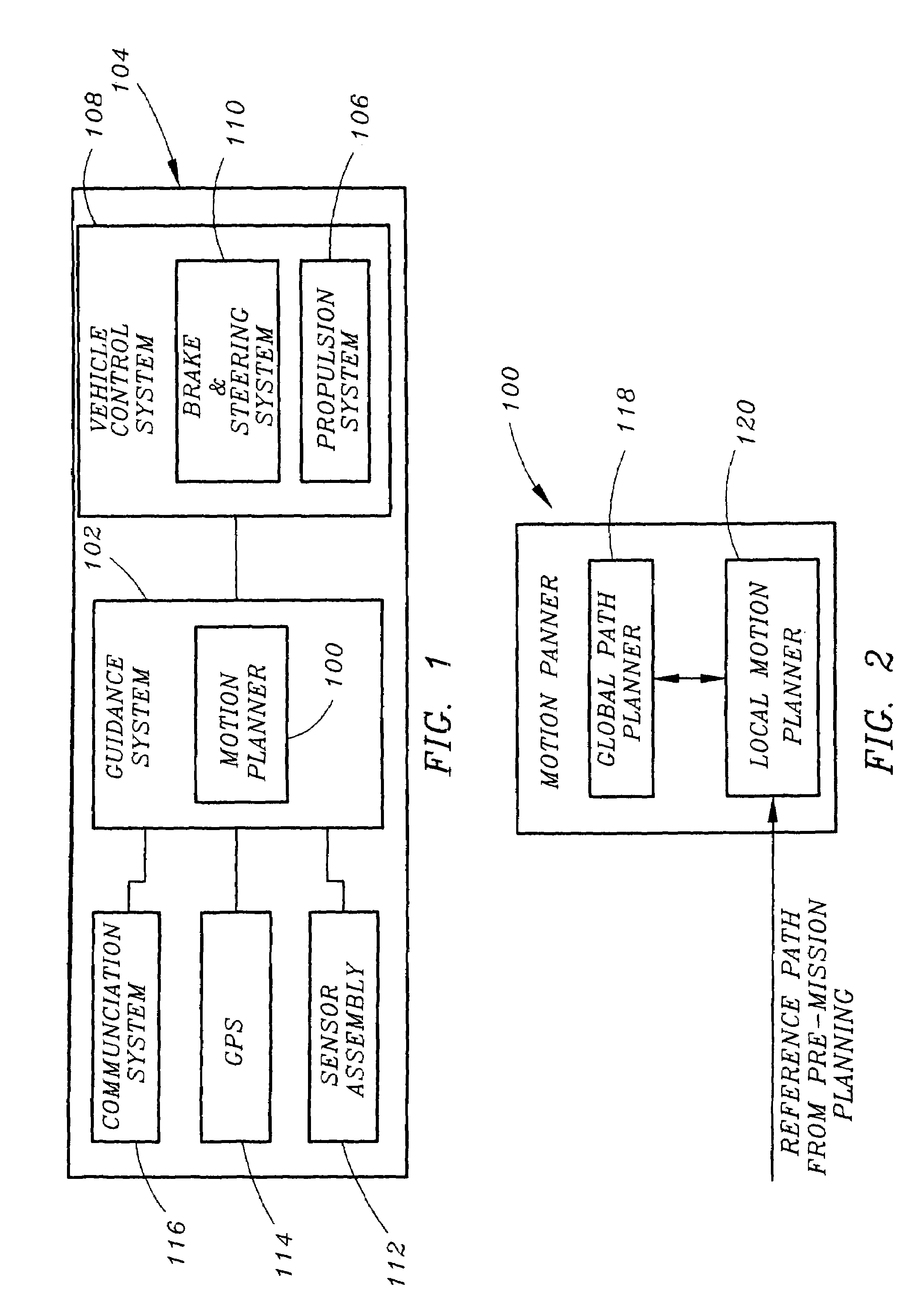 Motion planner for unmanned ground vehicles traversing at high speeds in partially known environments