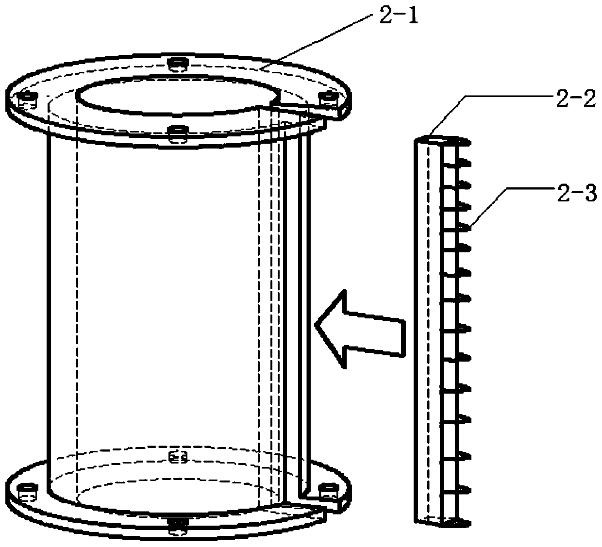 A device and method for monitoring horizontal displacement in the whole process of concrete dam construction and operation