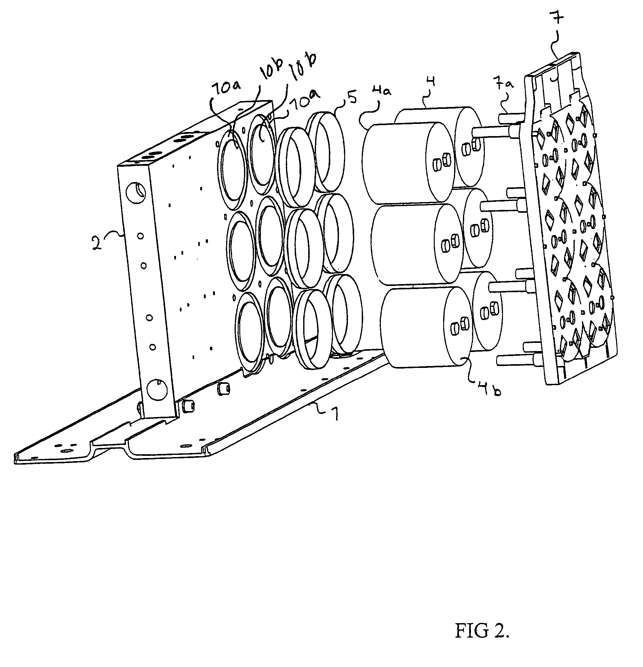 Fixing and protecting arrangement for a capacitor