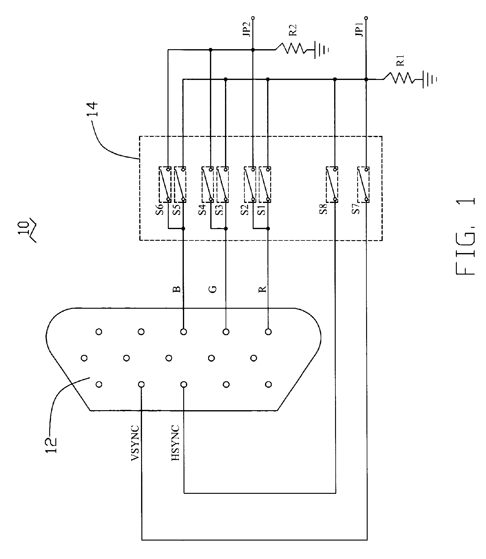 Apparatus for video graphics array testing