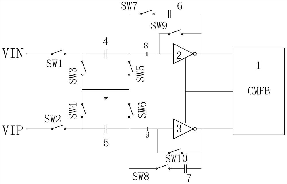 Inverting Pseudo Fully Differential Amplifier with Common-Mode Feedback Control Circuit