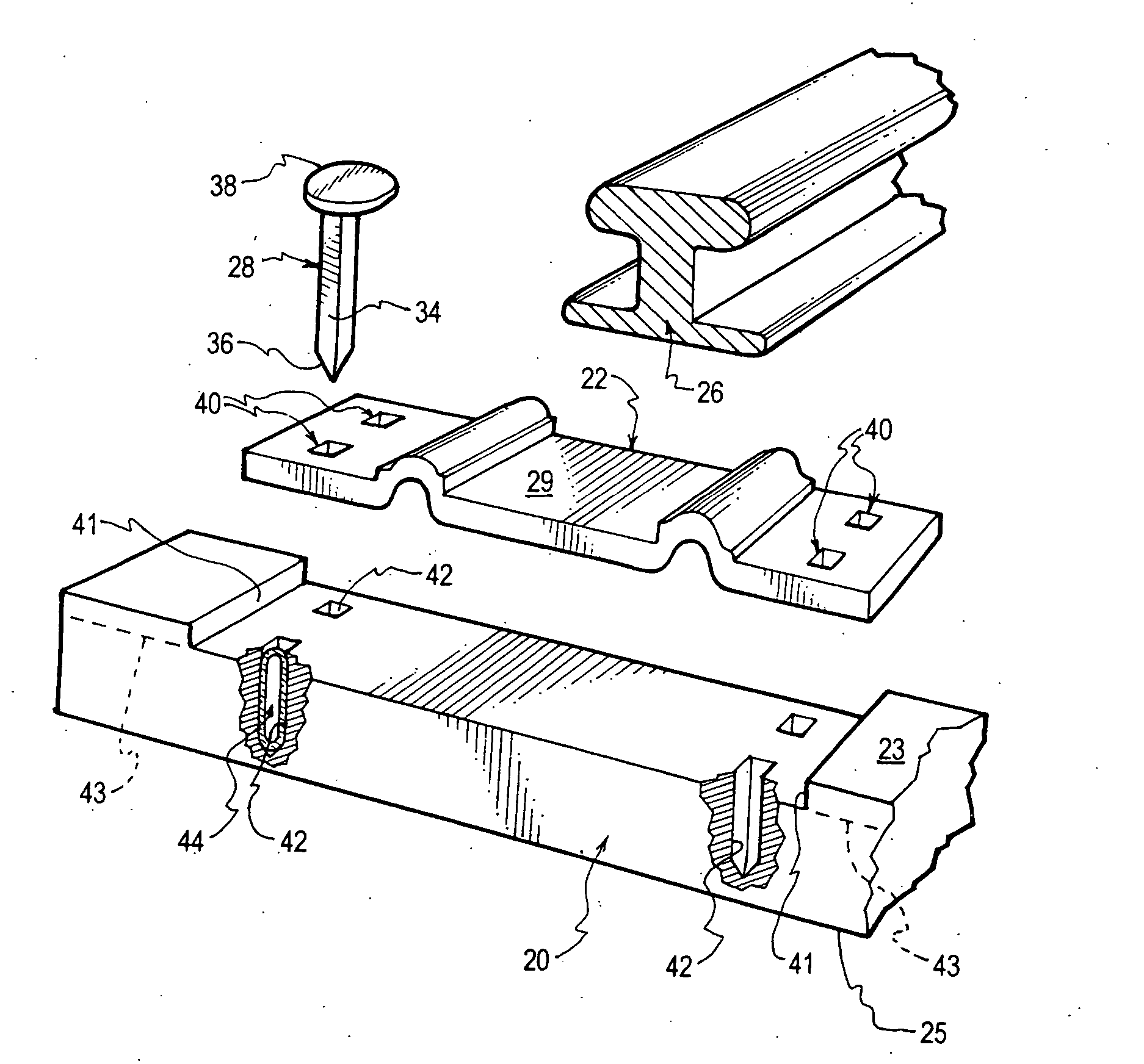 Securing spikes in pre-existing loosened spike cavities in railroad ties