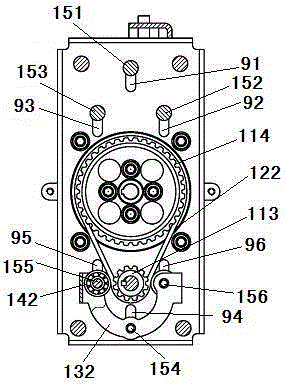 Speed ​​reduction mechanism of self-balancing two-wheeled vehicle