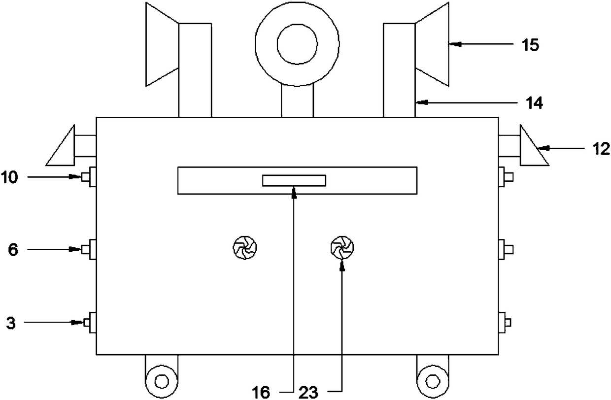 Mining dedusting device having dust-reducing and adsorbing functions