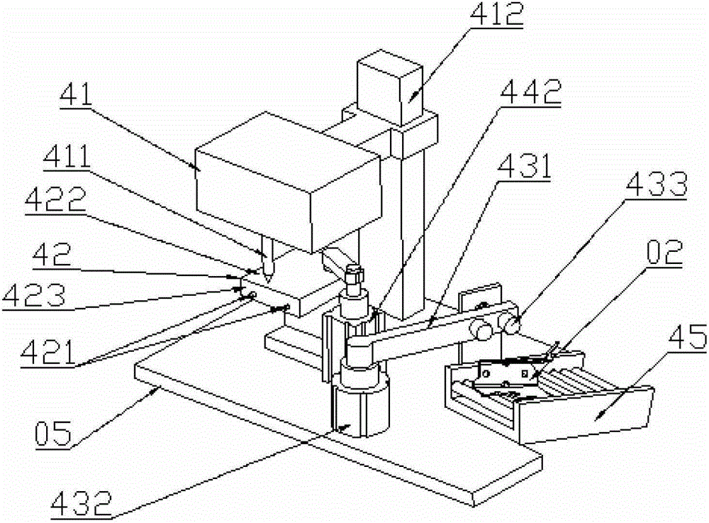 Automatic marking device, automatic marking welding system and its control circuit