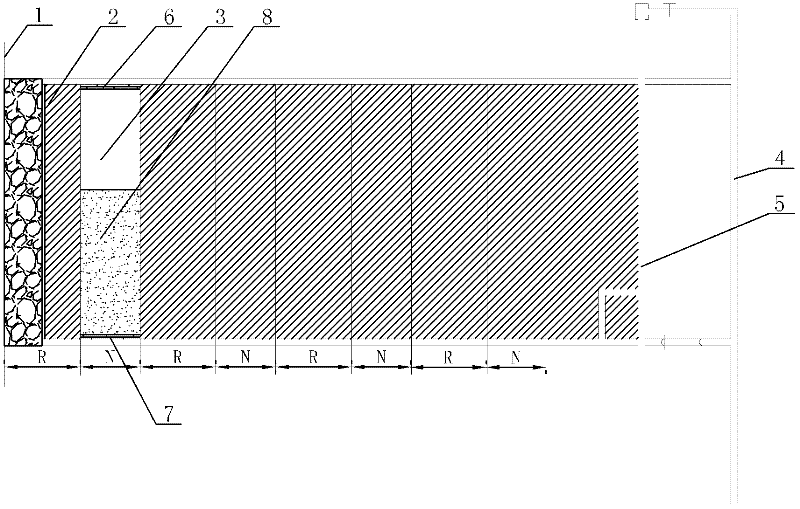 Stripped fluid expansion filling mining method for below middle thick coal seam