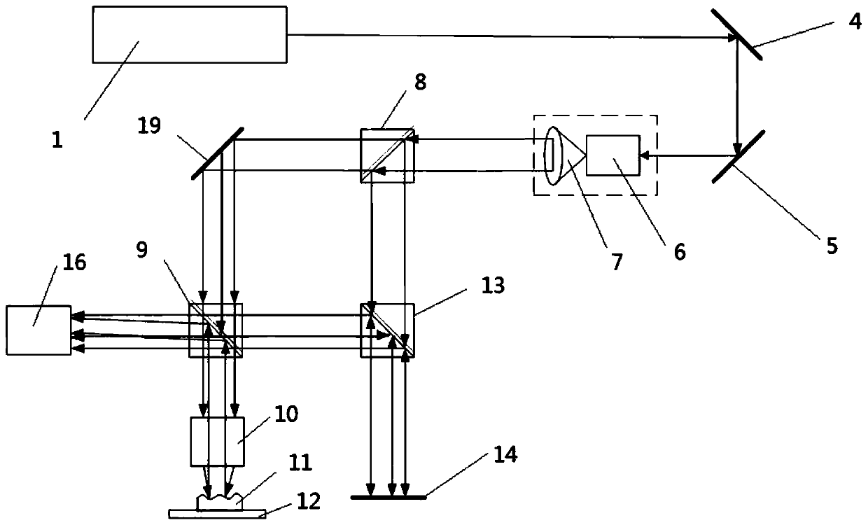 Reflective digital holographic microscopic imaging system and method based on pulsed laser