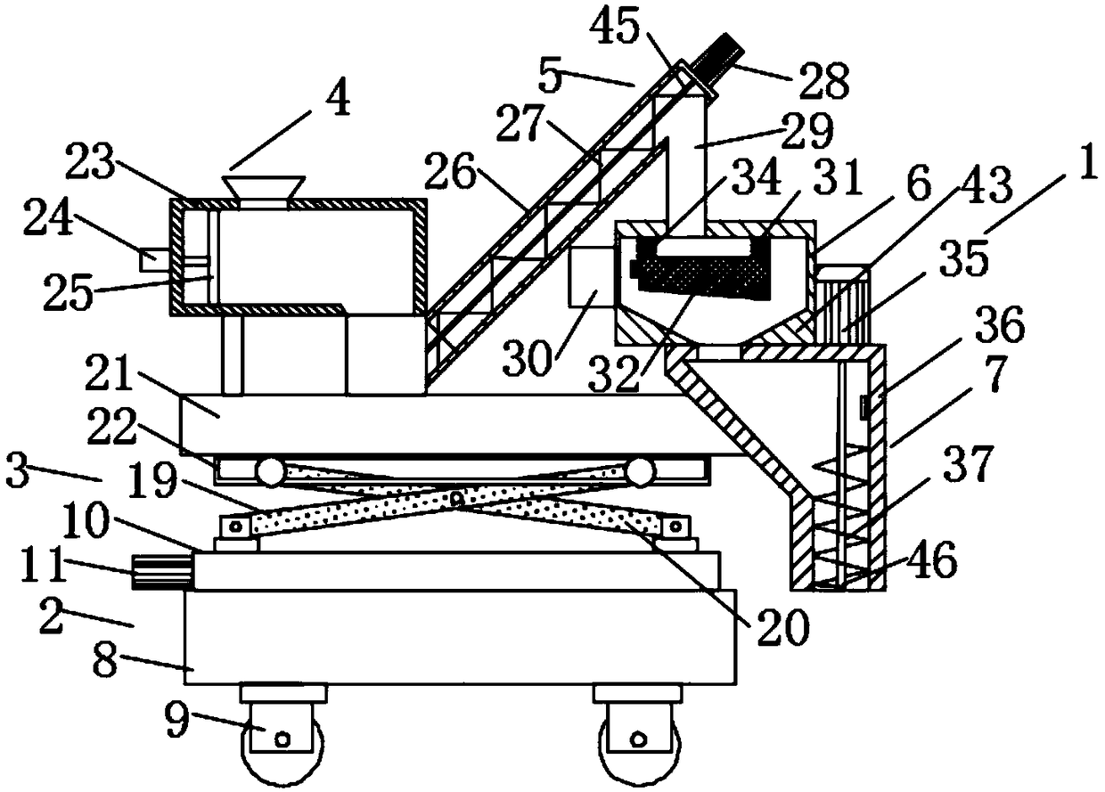 Feeding device for fused quartz particle processing